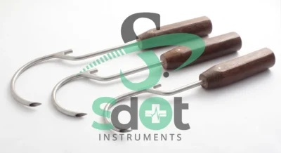 Wire Passer Small Medium Large Fiber Handle Set of 3 Pcs Orthopedic Instrument