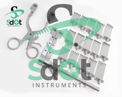 ACF Caspar Winged Arm Transverse Longitudinal Retractor with Blades