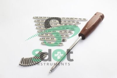 3.5mm LCP (Locking Compression Plate) & Locking Screws & Screw Driver Set of 212 Pcs Ortho/Vet Instrument By SdOt Instruments