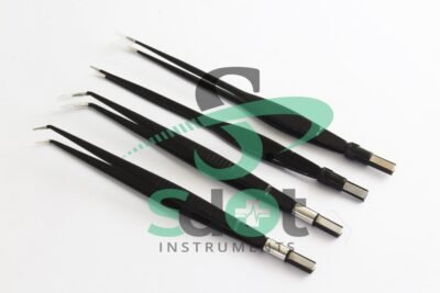 Bipolar Forceps 22CM Tip Point 1 MM Straight Electro Surgery By SdOt Instruments