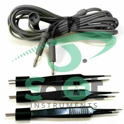 3 X American Jewellery Forceps 11cm Tip 1mm + 3MTR Cable Veternary CE