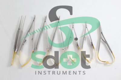 Micro Scissor Needle Holder Forcep Mathieu T/C 7 PCs Set By SdOt Instruments