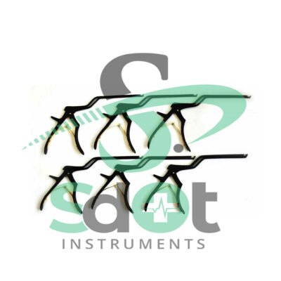 Karrison Rongeur Bayonet Angled 1,2,3,4,5,6 MM Bite 45 Degree Angled Lot of 6 By SdOt Instruments