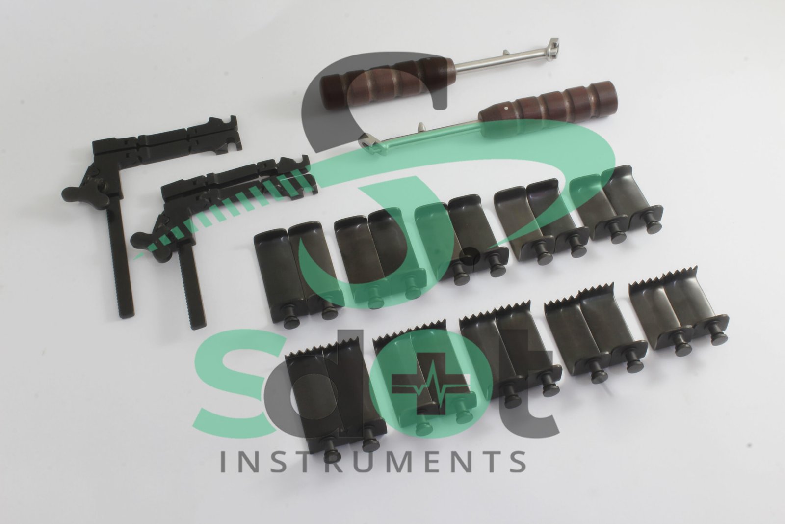 Casper Cervical Vertebral Column Retractor Frame Black color 44 PCs Set 20x45 65 SdOt Instruments
