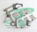 French Model Surgical Laminectomy Retractor Set with Hinged Arms & Six Blades