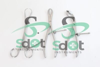 Bone Reduction Forceps Bone holding Forceps 3 Pcs kit orthopedics Instruments By SdOt Instruments