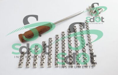 3.5mm Reconstruction Plate Set of 10 Pcs & Cortical Screws & Screw Driver Set of 132 Pcs Ortho/Vet Implants By SdOt Instruments