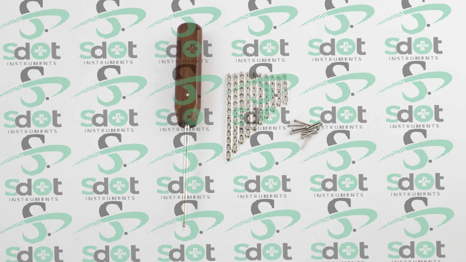2.0mm Locking Compression Plate (LCP) & Locking Screws Set + 1 PC of Hex Screw Driver 101 Pcs Ortho/Vet Implants SdOt Instruments - Image 3