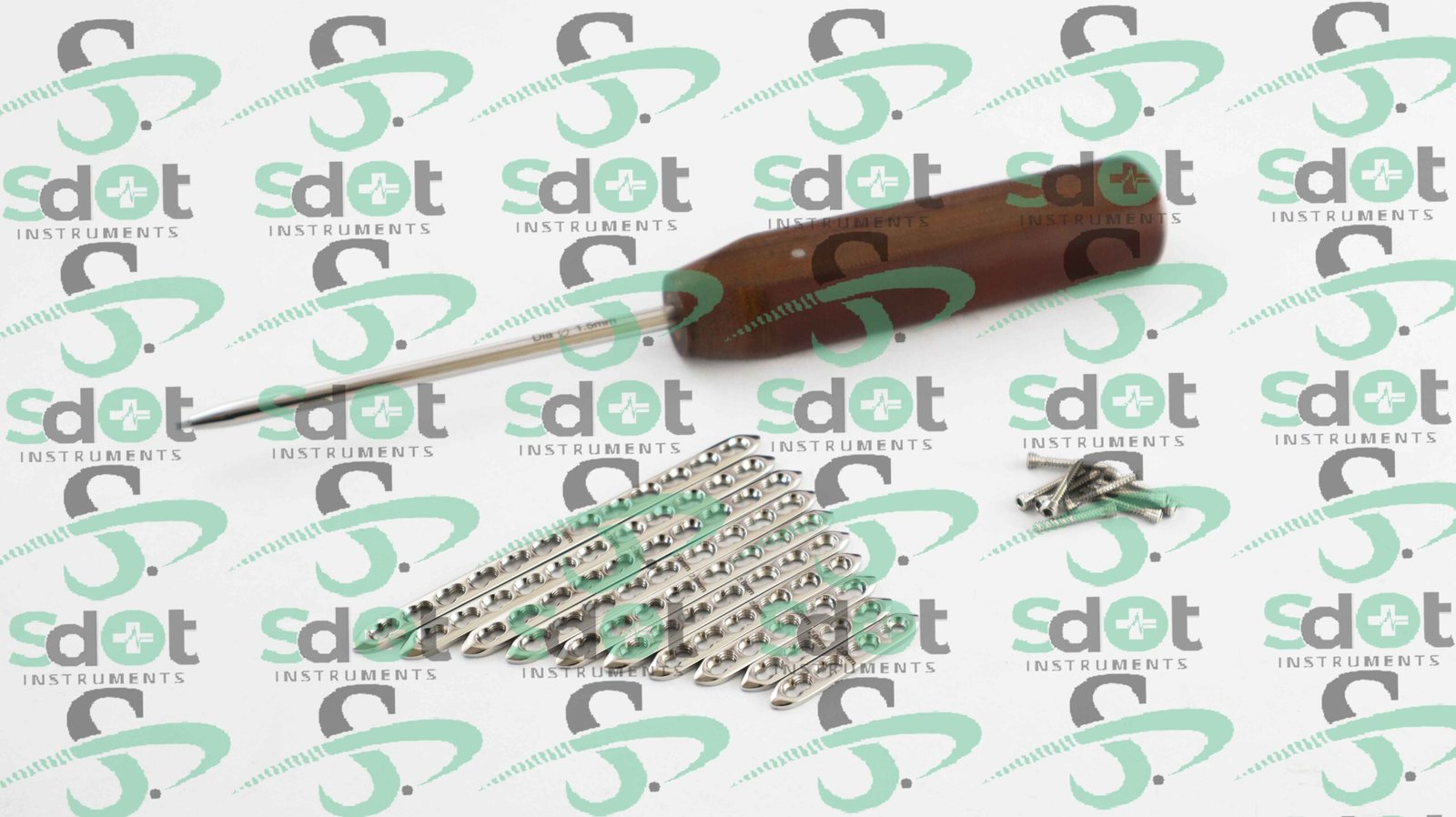 2.0mm Locking Compression Plate (LCP) & Locking Screws Set + 1 PC of Hex Screw Driver 101 Pcs Ortho/Vet Implants SdOt Instruments - Image 22