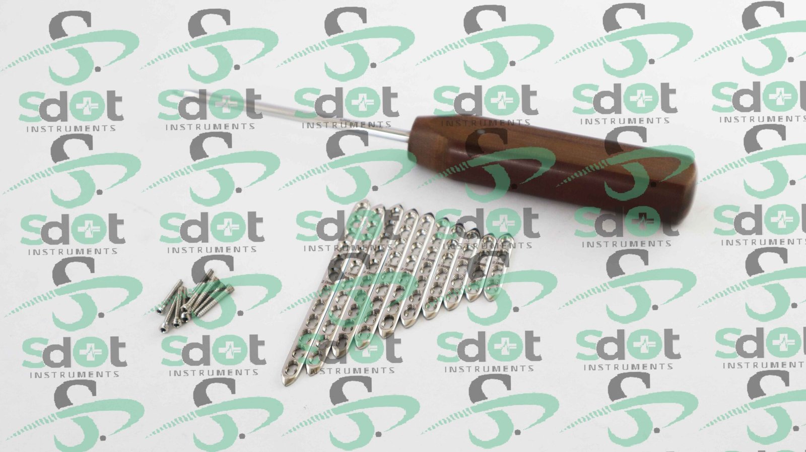 2.0mm Locking Compression Plate (LCP) & Locking Screws Set + 1 PC of Hex Screw Driver 101 Pcs Ortho/Vet Implants SdOt Instruments - Image 23