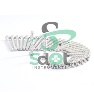 4.5mm Cortical  Cortex Screws Small Fragment Self Tapping Set 120 PCs Ortho Vet SdOt SPS-5007