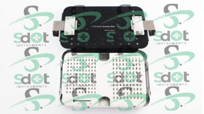 1.5mm, 2.0mm Cortical & Locking Screws Box, Rack, Sterilization Case Almunium By SdOt Instruments