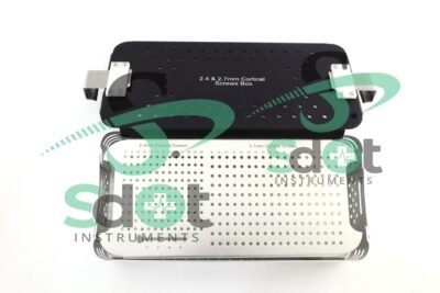 2.4mm & 2.7mm Cortical Screws Box, Rack, Sterilization Case Almunium By SdOt Instruments