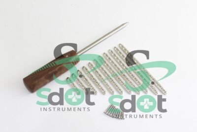 2.7mm Locking Compression Plate (LCP) & Locking Screws Set & Driver 132 Pcs Ortho/Vet Implants + 1 PC of Hex Screw Driver by SdOt Instruments