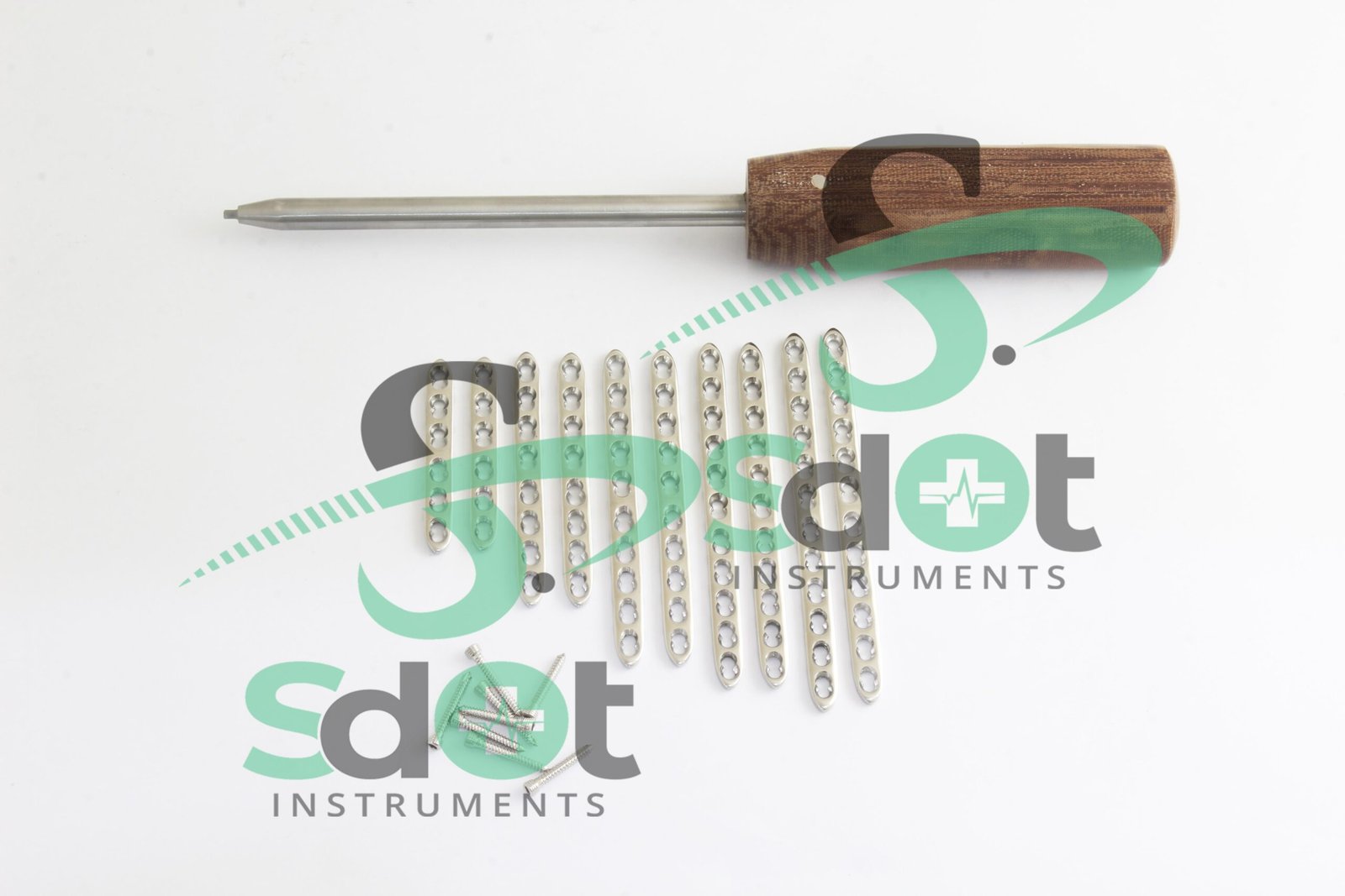 2.0mm Locking Compression Plate (LCP) & Locking Screws Set + 1 PC of Hex Screw Driver 101 Pcs Ortho/Vet Implants SdOt Instruments - Image 16