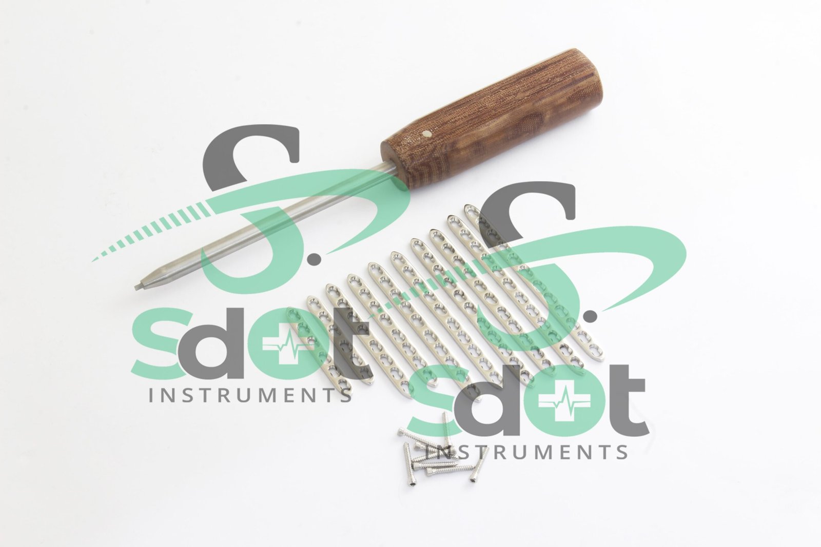 2.0mm Locking Compression Plate (LCP) & Locking Screws Set + 1 PC of Hex Screw Driver 101 Pcs Ortho/Vet Implants SdOt Instruments - Image 17