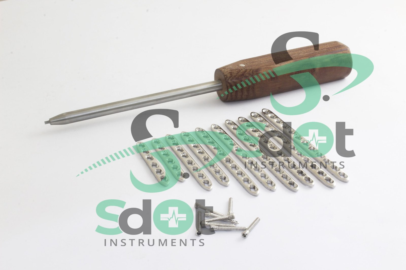 2.0mm Locking Compression Plate (LCP) & Locking Screws Set + 1 PC of Hex Screw Driver 101 Pcs Ortho/Vet Implants SdOt Instruments - Image 18