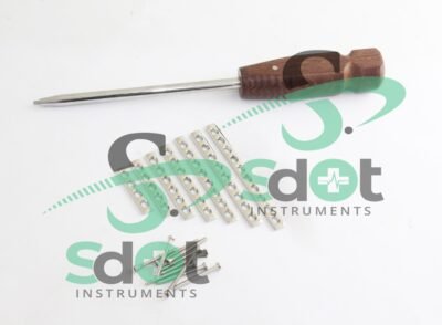 2.0mm LC-DCP Plates & Cortical Screws Set + 1 PC of Hex Screws Driver 98 Pcs Ortho/Vet Implants  by SdOt Instruments