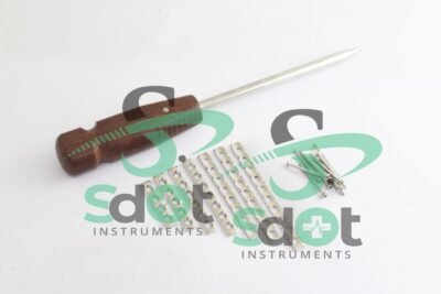 2.7mm LC-DCP Plates & Cortical Screws Set + 1 PC of Hex Screw Driver 129 Pcs Ortho/Vet Implants by SdOt Instruments