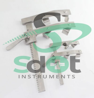 Morse Favaloro Sternal Retractor 4 Movable Blades Small & Medium 2 PCs Set