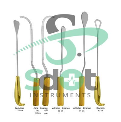 Set of 6 Pieces Breast Dissectors, Spatulated, Agris Dingman, McCollum Digman, Reymolds