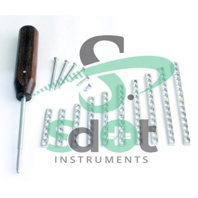 2.4mm DCP Bone Plates & Cortical Screws Self Tapping Set of  111PCs Ortho Vet SPS-5065