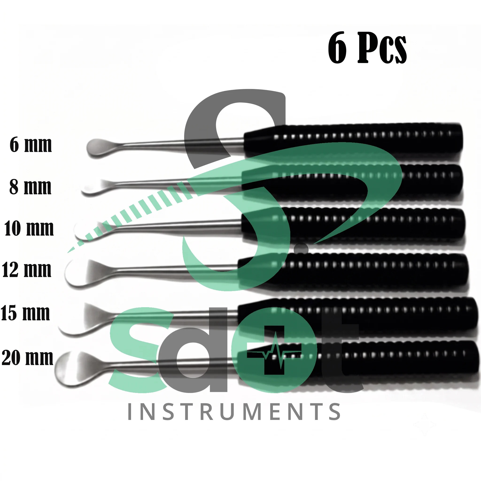 Cobb Elevator Spine Set of 6 Pcs Orthopedic Surgical Instruments Black Handle By SdOt Instruments