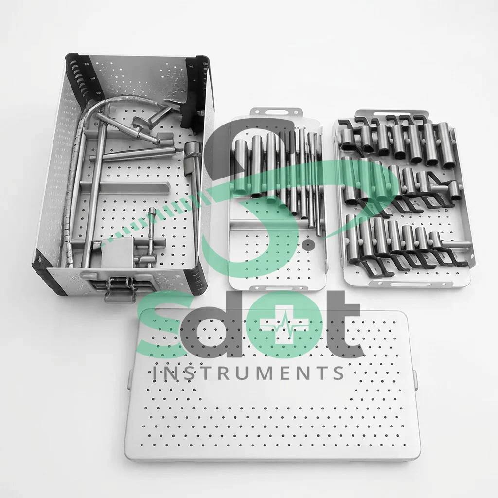 Mis Tubular Retractor System With Sterilization Box Stainless Steel New CE By SdOt Instruments