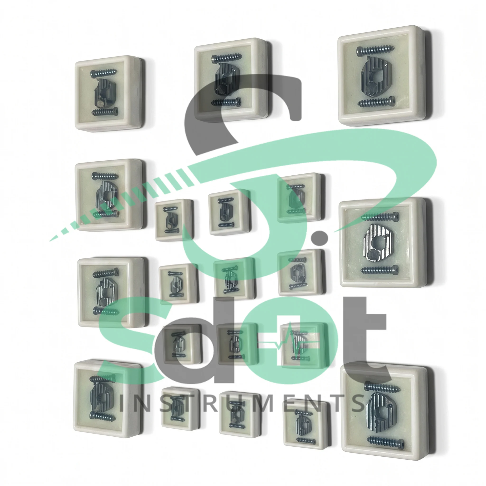 30 Cervical Cages for Spine Disk Spacer (Titanium Metal) with 80 Screws By SdOt Instruments - Image 3
