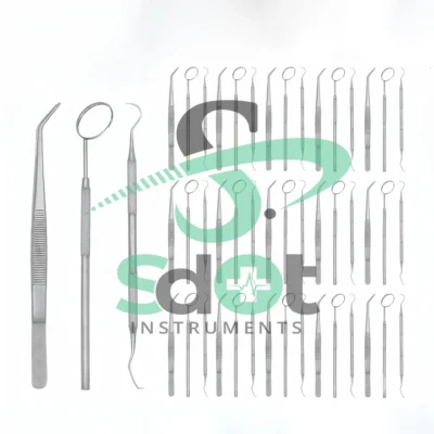 45 Pcs Basic Dental Instruments Set Mirror Explorer College plier German Grade By SdOt Instruments