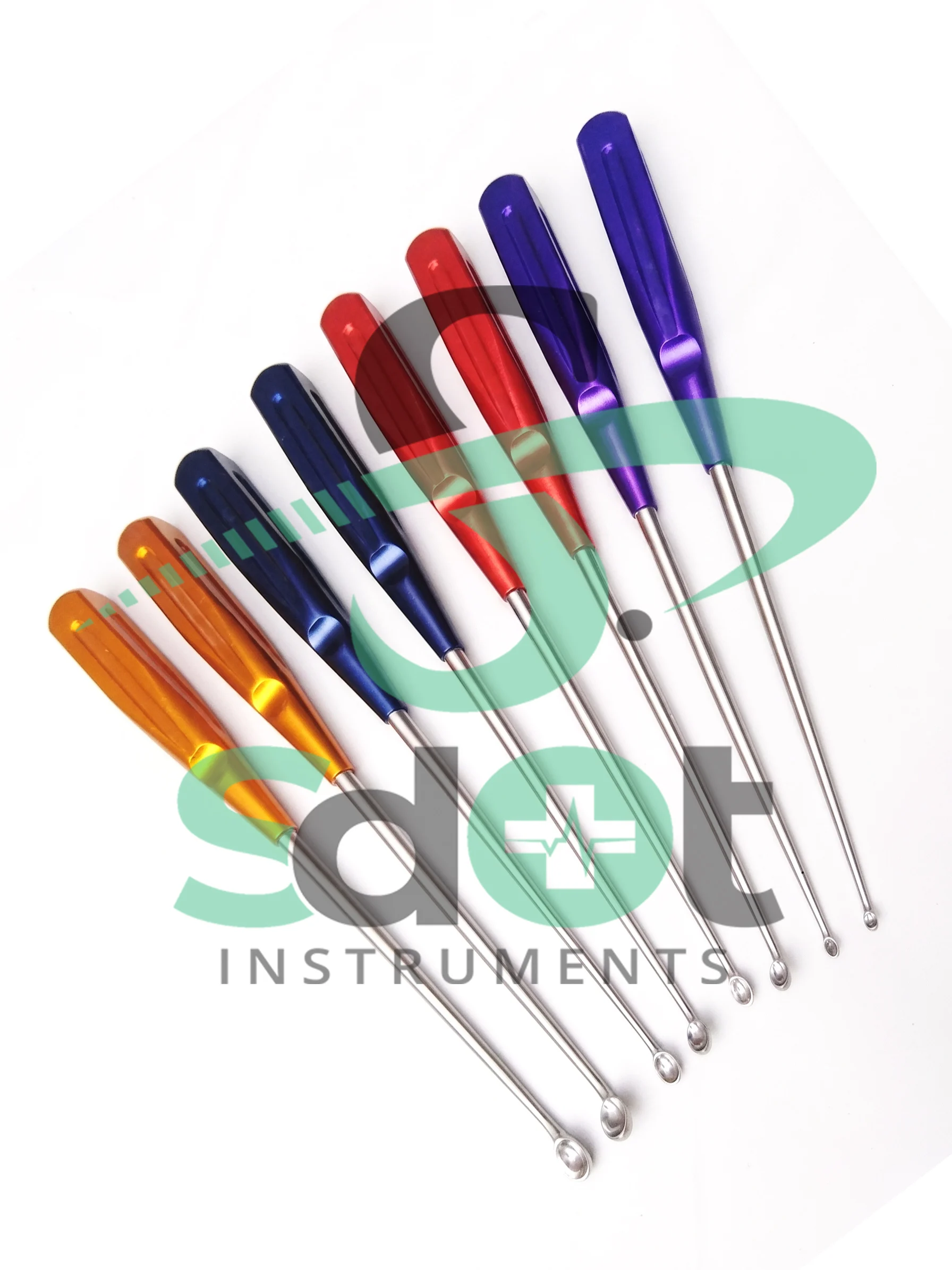 American Rainbow curettes 10” overall length 250mm By SdOt Instruments - Image 3