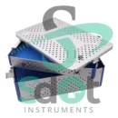 Two layer Sterilization tray case box surgical instrument Sterilize tray，us By SdOt Instruments