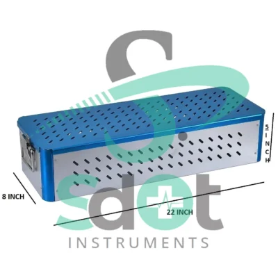 Long Aluminium Sterilization Box 22 x 8 x 5 Inch Instrument Storage Case By SdOt Instruments