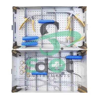 Laminectomy Spine Instruments Set of 18 Pcs With Aluminum Sterilization Box By SdOt Instruments