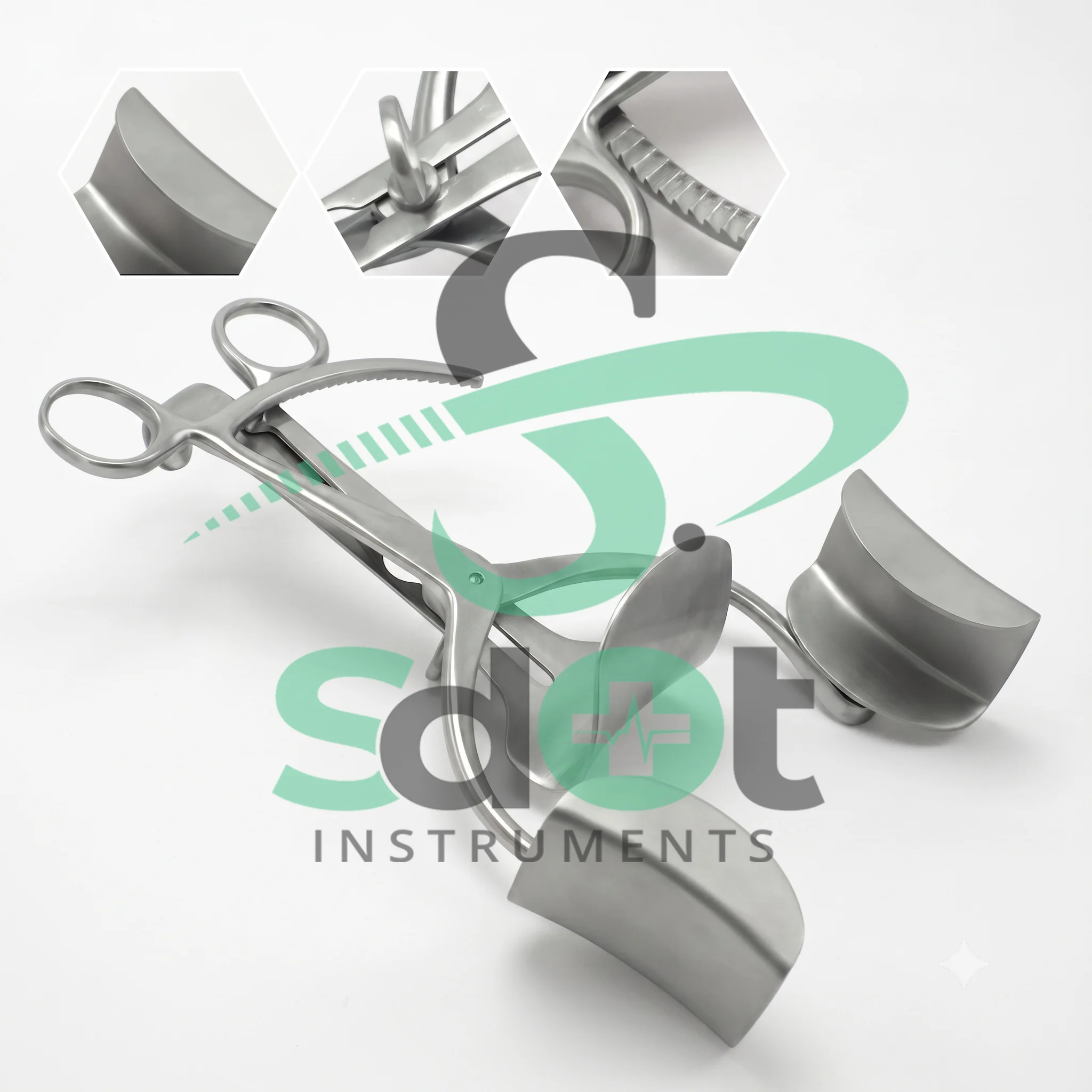 OR Grade Collin Abdominal Retractor With 3 Blades Surgical General Surgery By SdOt Instruments - Image 4