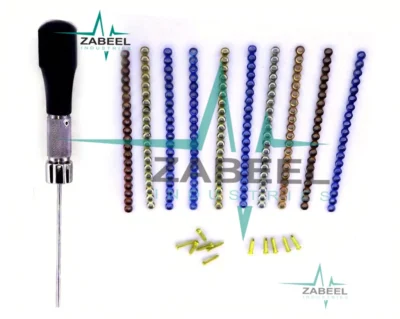 Maxillofacial 2.0mm 10 Plates 20 Hole With 80 Crosshead Screws 1 Screwdriver Set By SdOt Instruments