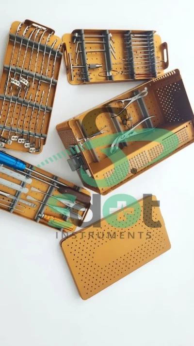 Locking Small Fragment Instrument set & Tibia 6,8, 10, 12 H plates & screw 211pc By SdOt Instruments