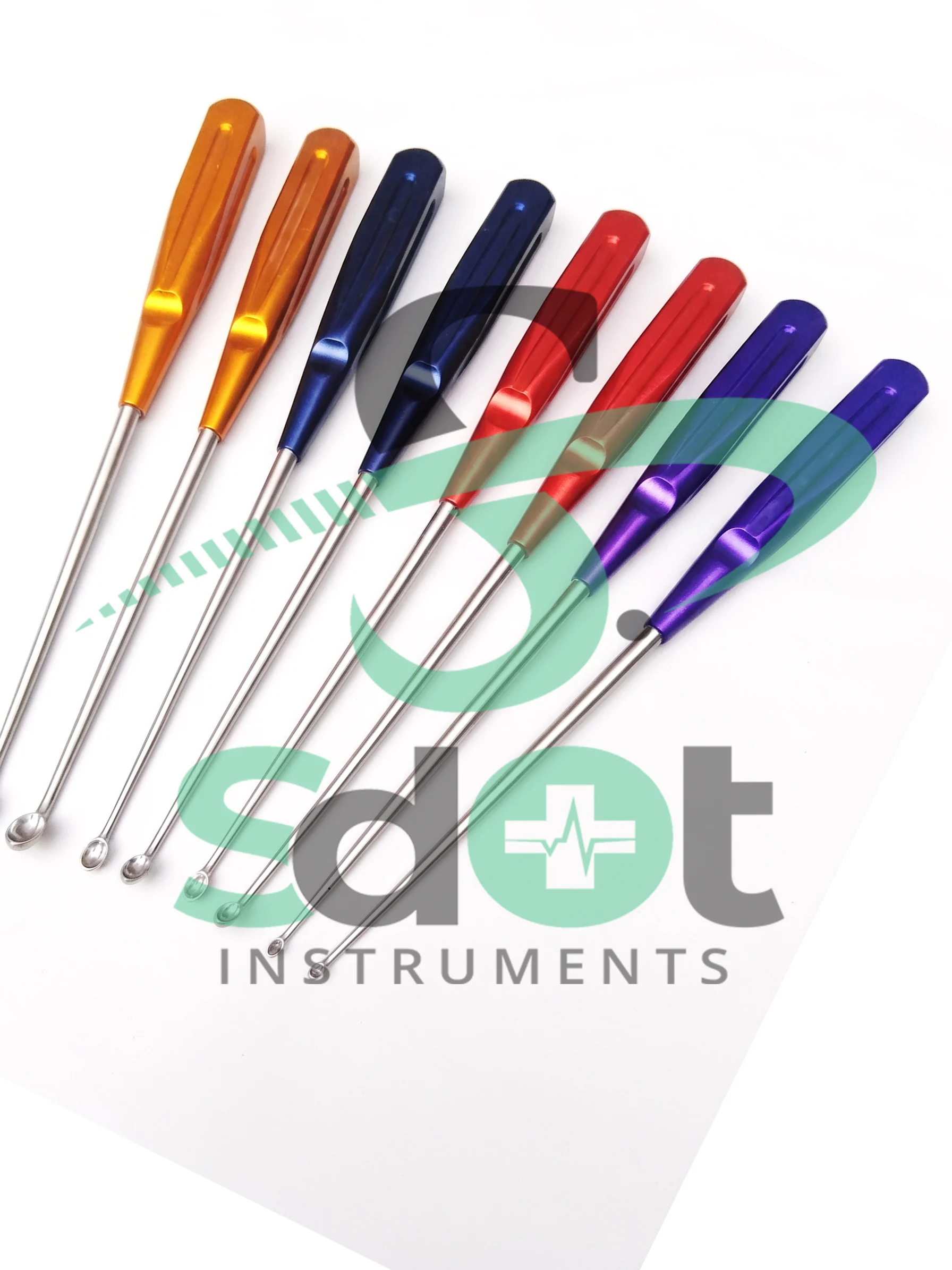 American Rainbow curettes 10” overall length 250mm By SdOt Instruments - Image 4