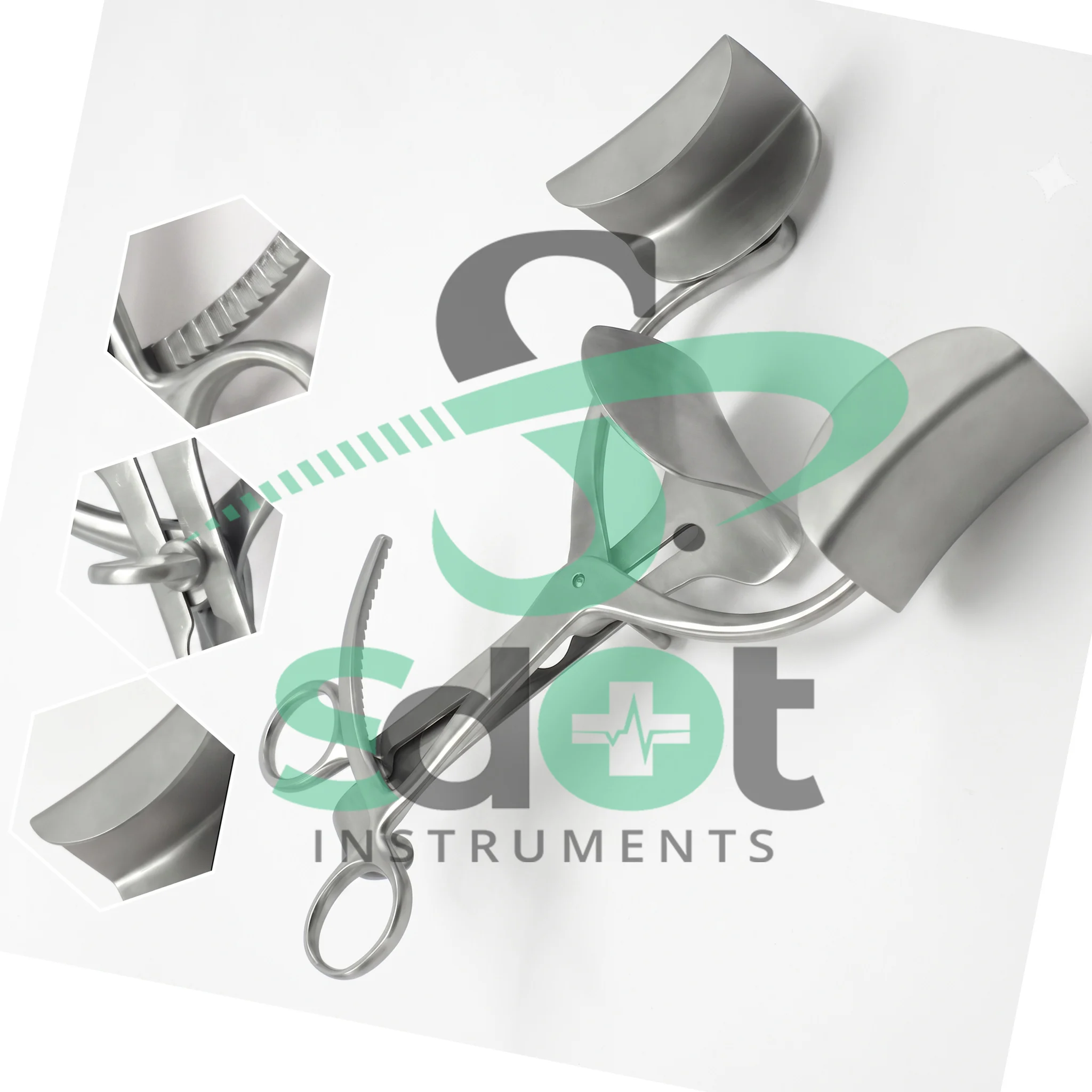 OR Grade Collin Abdominal Retractor With 3 Blades Surgical General Surgery By SdOt Instruments - Image 5