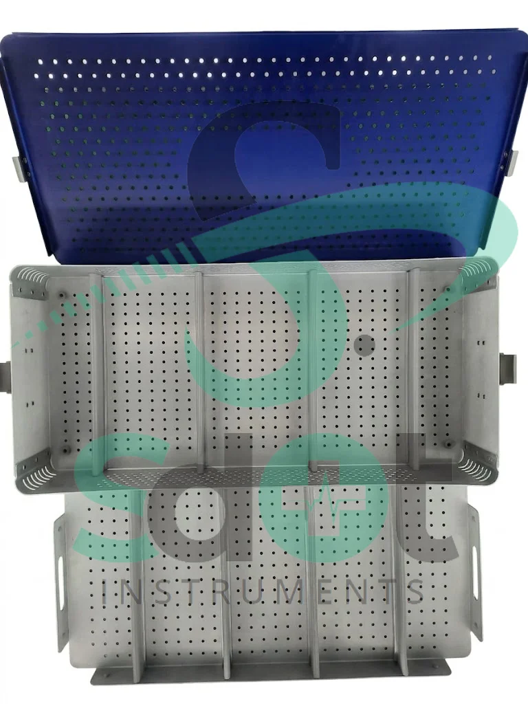 Aluminum Surgical Tray Sterilization Box 540*250*100 mm laparoscope Instruments By SdOt Instruments