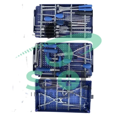 SPINE SURGERY INSTRUMENTS SET WITH ALUMINIUM BOX By SdOt Instruments