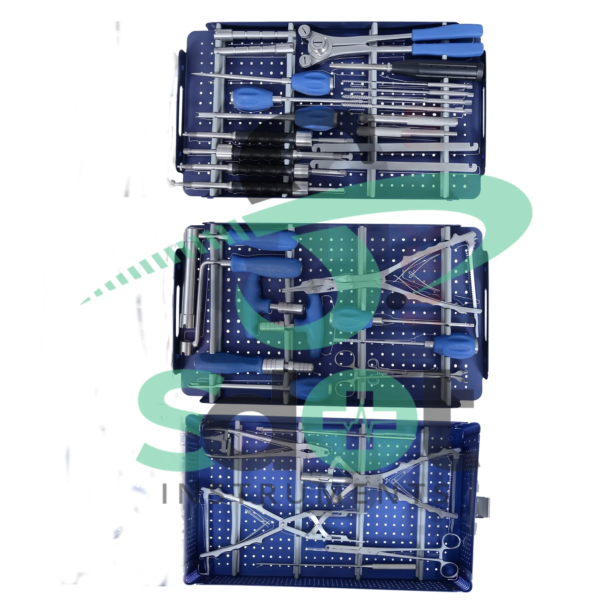 SPINE SURGERY INSTRUMENTS SET WITH ALUMINIUM BOX By SdOt Instruments