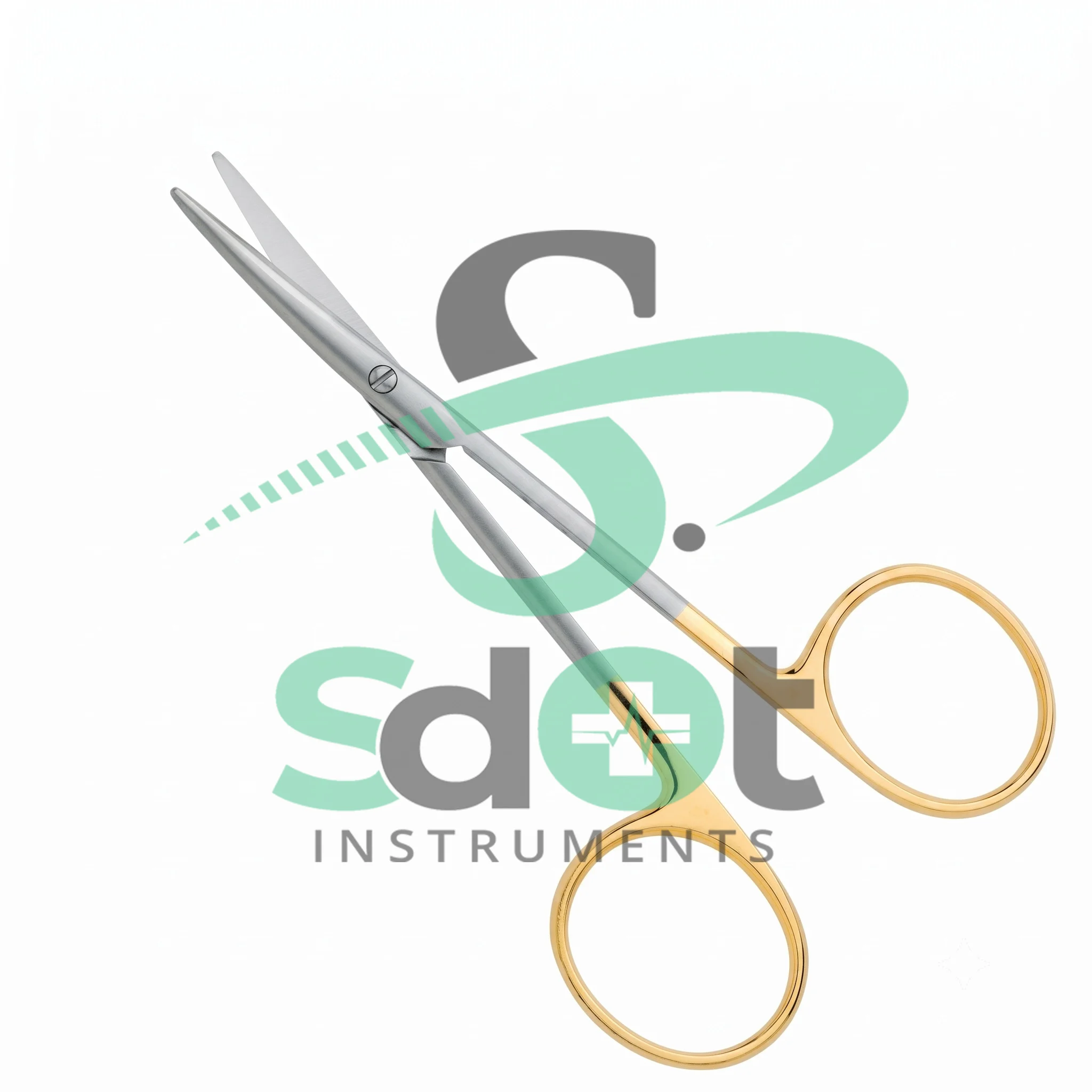 Set of 2 TC Strabismus Scissors, 4.5", Curved Blades, Premium By SdOt Instruments