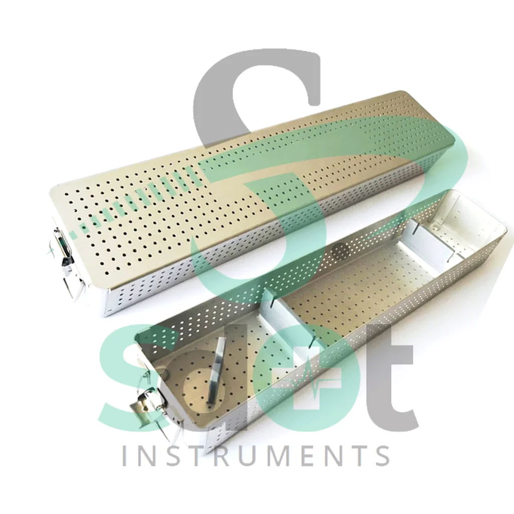 Sterilization Tray Box Case Aluminium Alloy For Surgical Instrument Disinfection By SdOt Instruments
